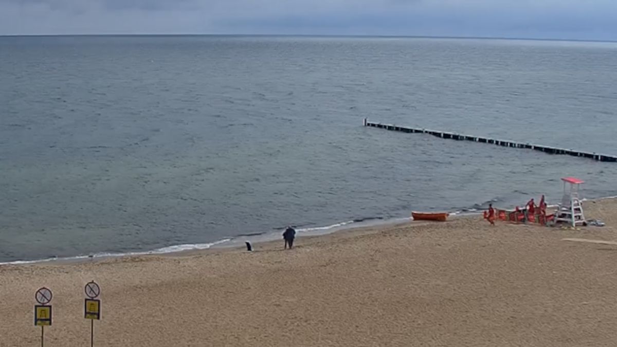 Nieprzytomna kobieta nad brzegiem morza w Mielnie.