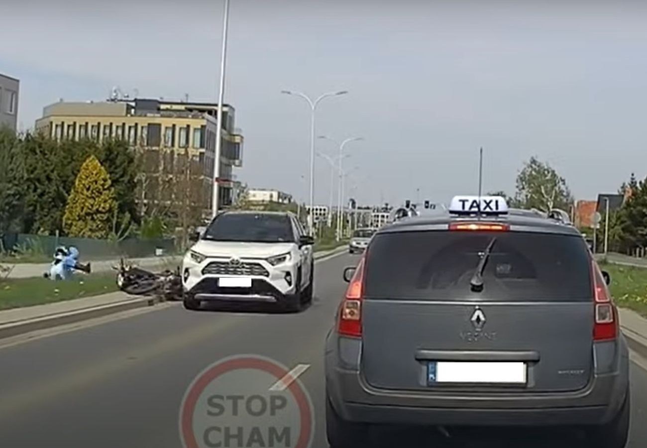 Wideo z Wrocławia. "Celowo zepchnął mnie z drogi". Doigrał się
