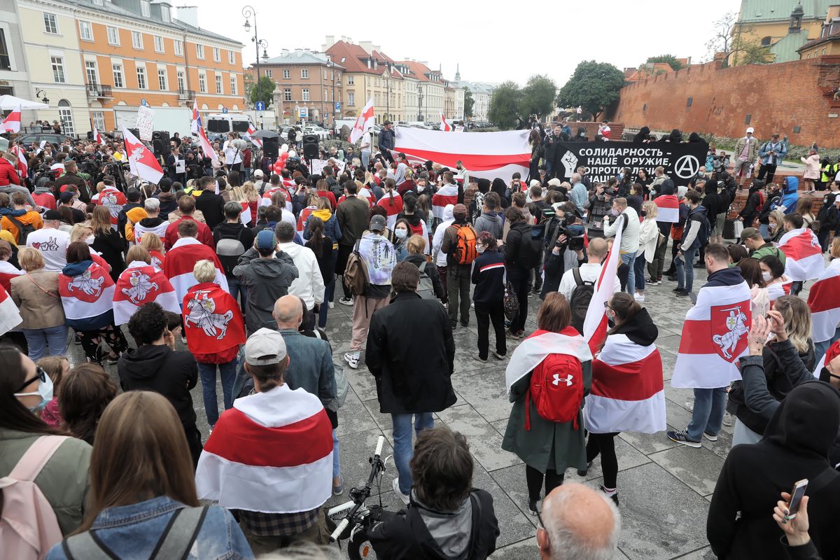 Warszawa. Warszawska Akcja Solidarnościowa, zorganizowanej przez Centrum Białoruskiej Solidarności