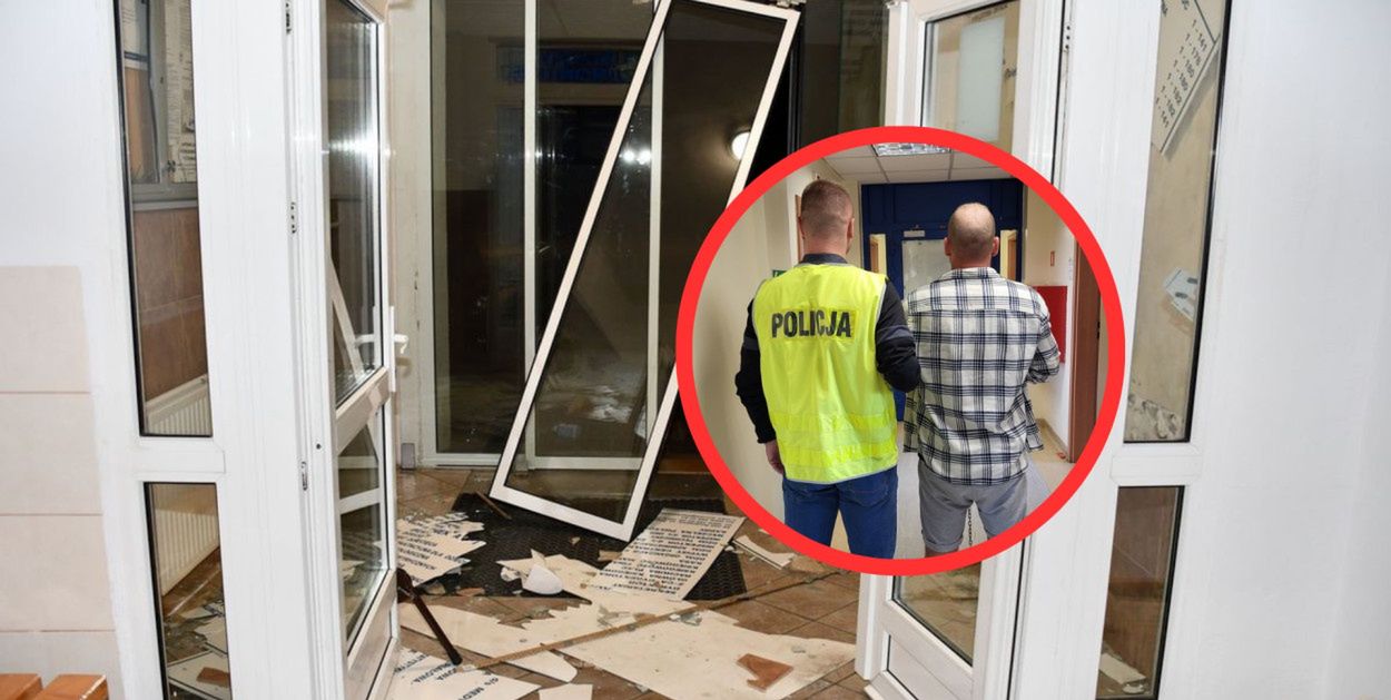 Radziejów: Agresor zdemolował szpital w środku nocy. Groził ratownikowi