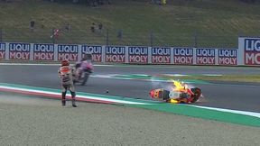 Sensacja w kwalifikacjach MotoGP. Motocykl w płomieniach po wypadku