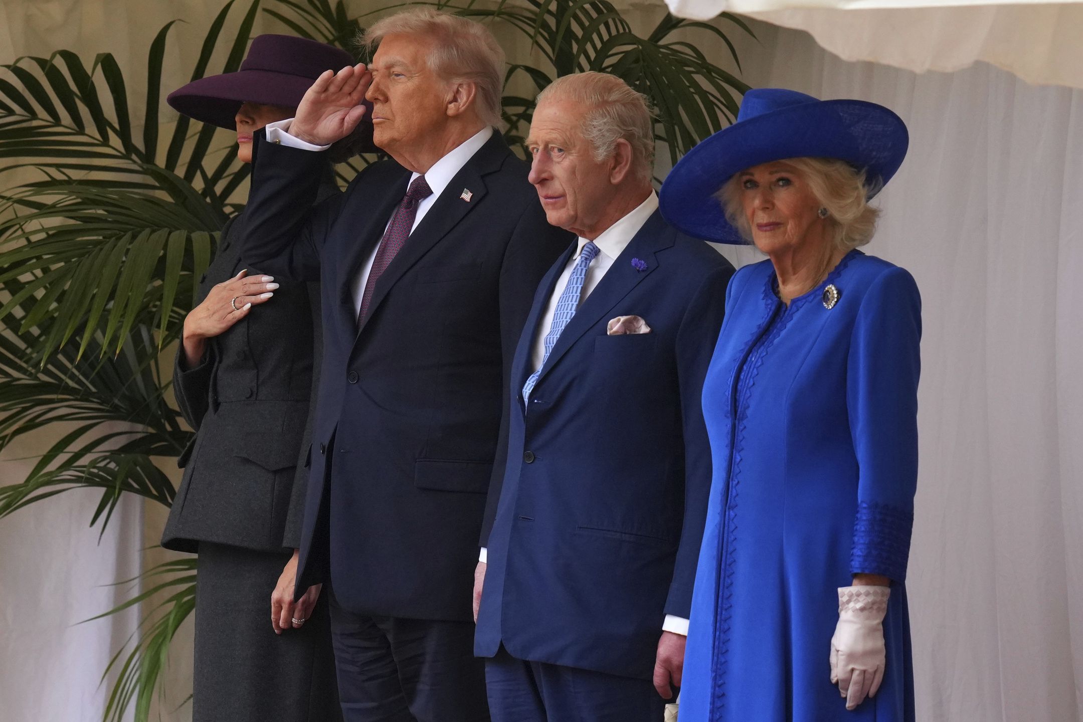 Melania Trump, Donald Trump, król Karol III, królowa Camilla
