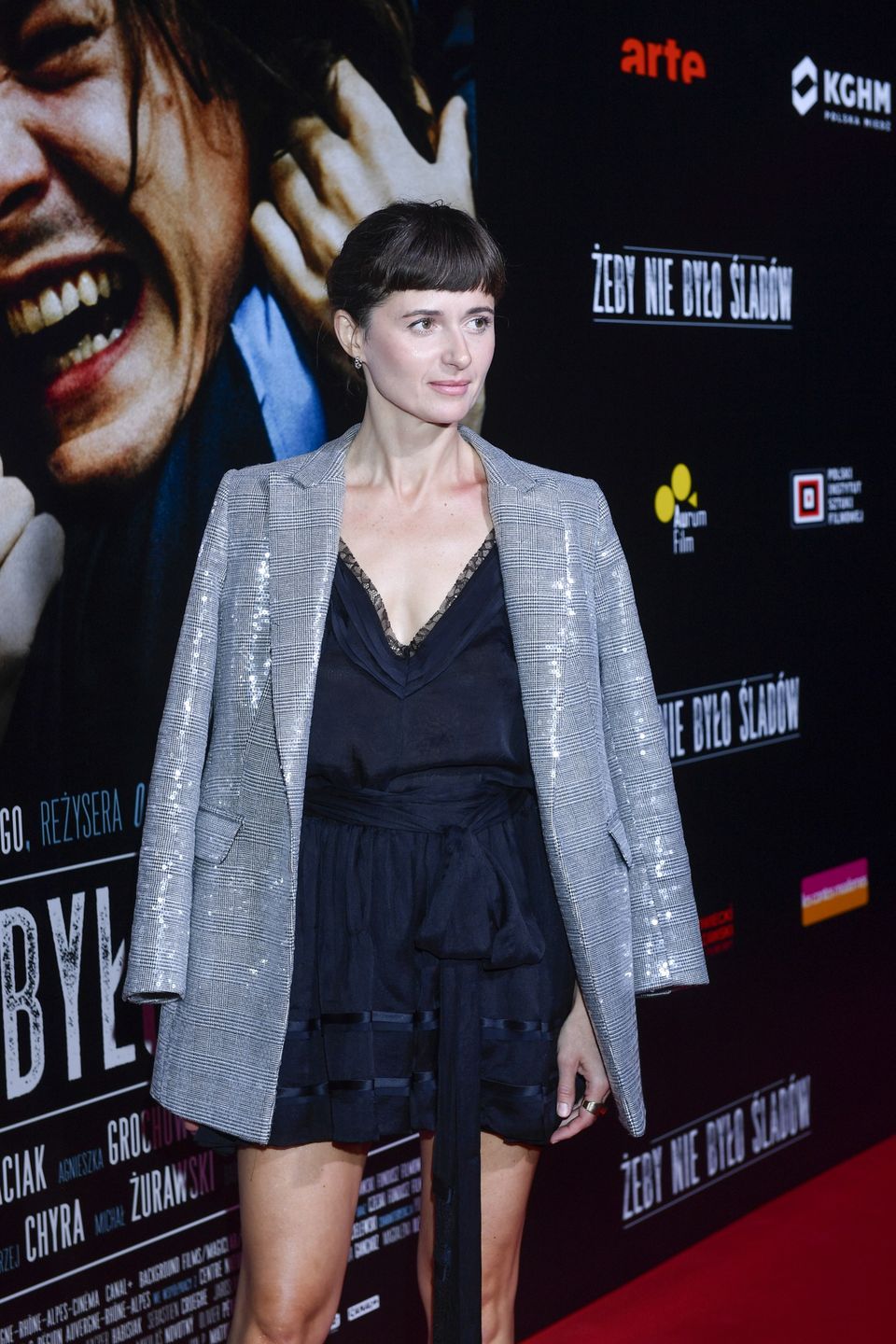 Agnieszka Grochowska na premierze "Żeby nie było śladów"