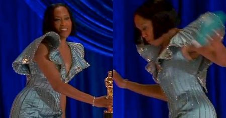Oscary 2021: Regina King POTKNĘŁA SIĘ na scenie! (WIDEO)