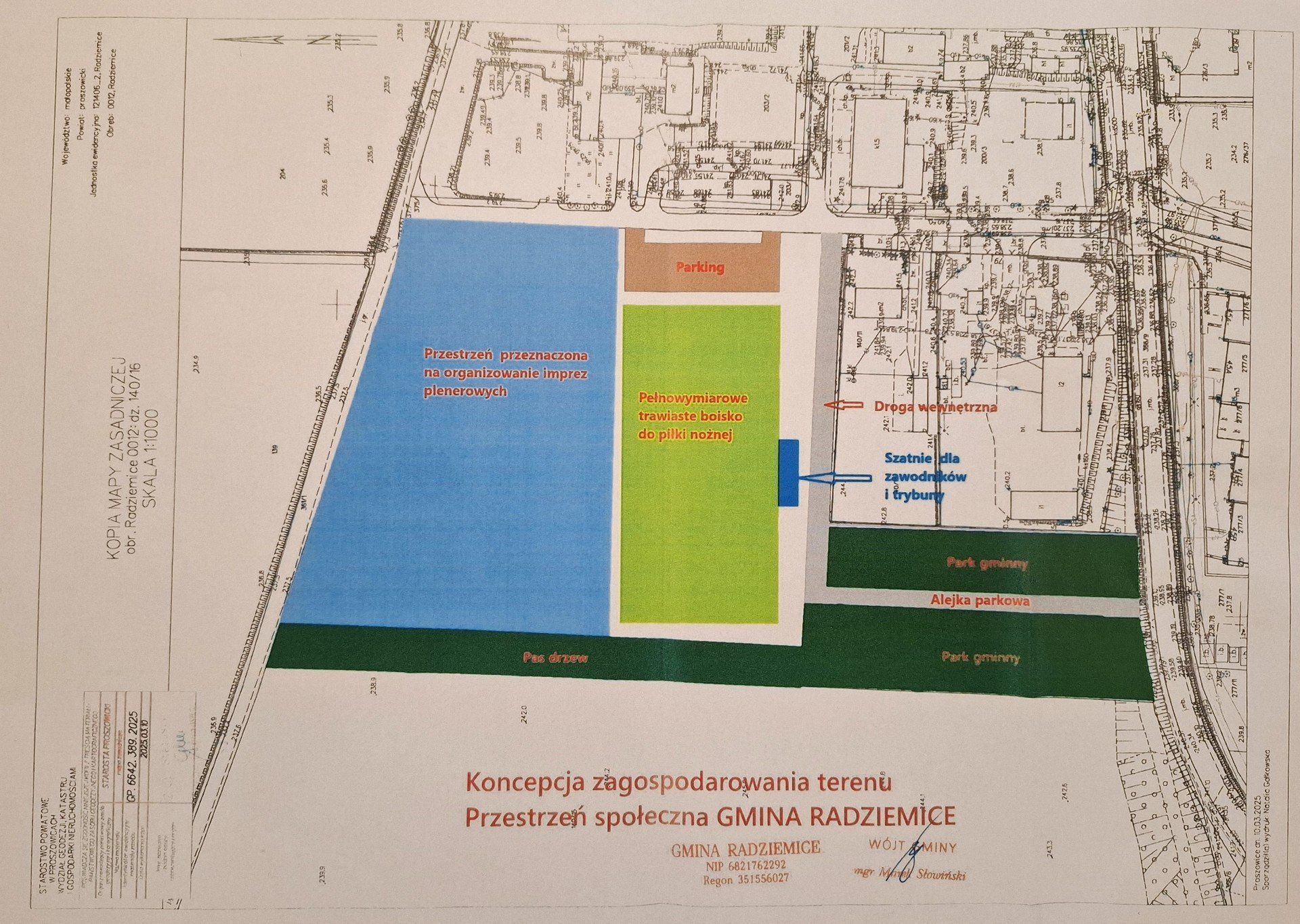 Koncepcja zagospodarowania terenu w centrum Radziemic