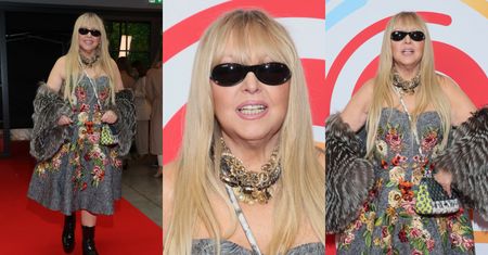 Wzorzysta Maryla Rodowicz mknie przez czerwony dywan w imponującym obuwiu na konferencji przed Polsat SuperHit Festiwal (ZDJĘCIA)