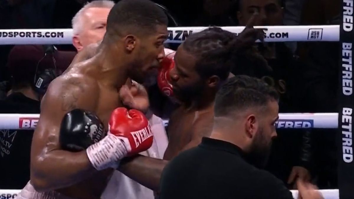 Zdjęcie okładkowe artykułu: Twitter / DAZN / Na zdjęciu: Anthony Joshua i Jermaine Franklin