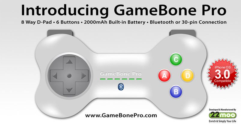 GameBone Pro - bezprzewodowy pad do iPhone`a
