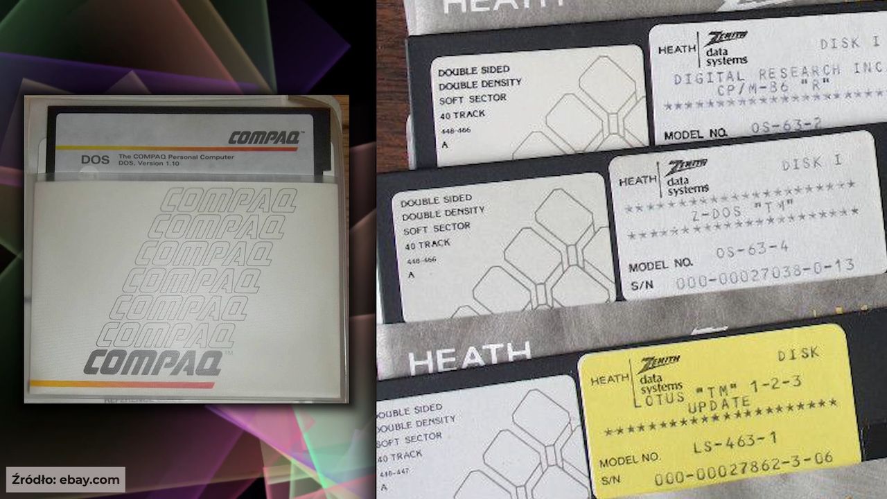 Compaq PC DOS i Z-DOS czyli MS-DOS.