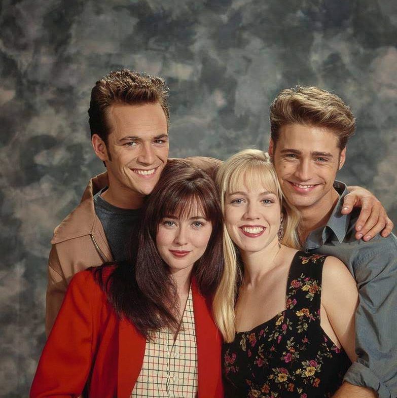 Shannen Doherty z ekipą "Beverly Hills 90210"