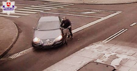 Lubartów: Zignorował znak „STOP” i potrącił prawidłowo jadącą rowerzystkę (wideo)