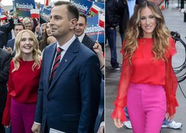 STYLOWE MAMY: Paulina Kosiniak-Kamysz i wiosenny color blocking a'la "Sex w wielkim mieście"