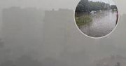"Downburst" nad Łodzią. Zalane ulice i potężna burza, wszystko wyglądało groźnie