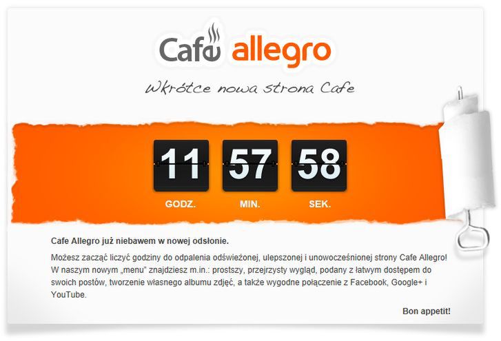 Cafe Allegro - już niedługo w nowej wersji