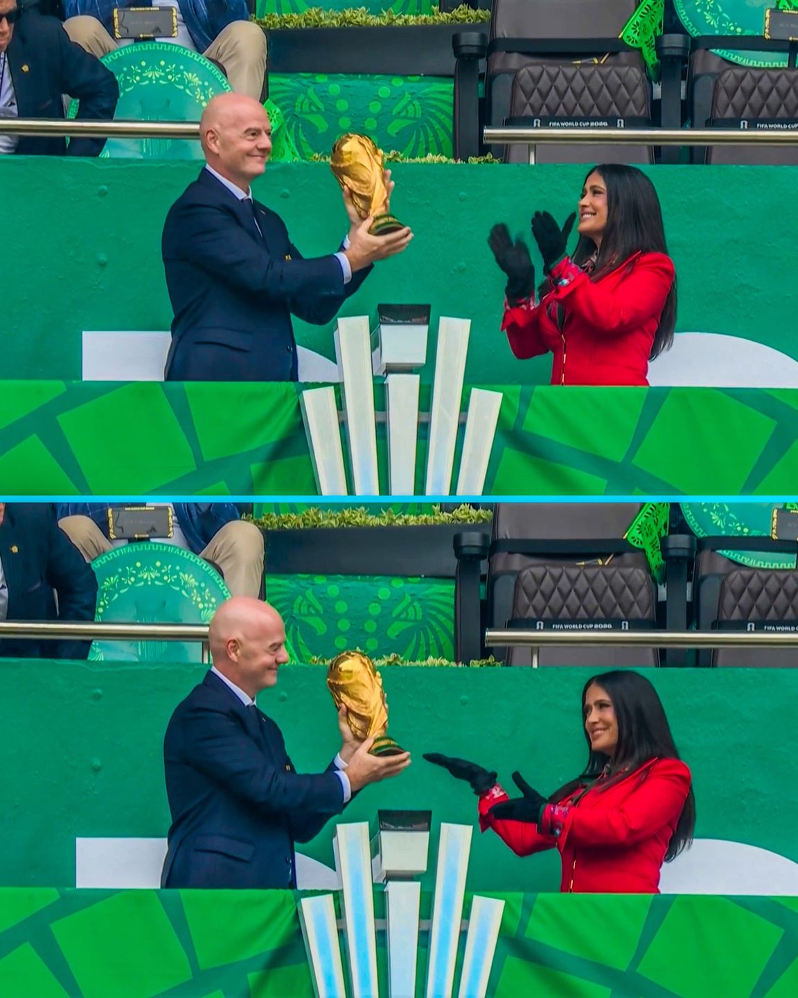 Salma Hayek na otwarciu Mundialu 2026 