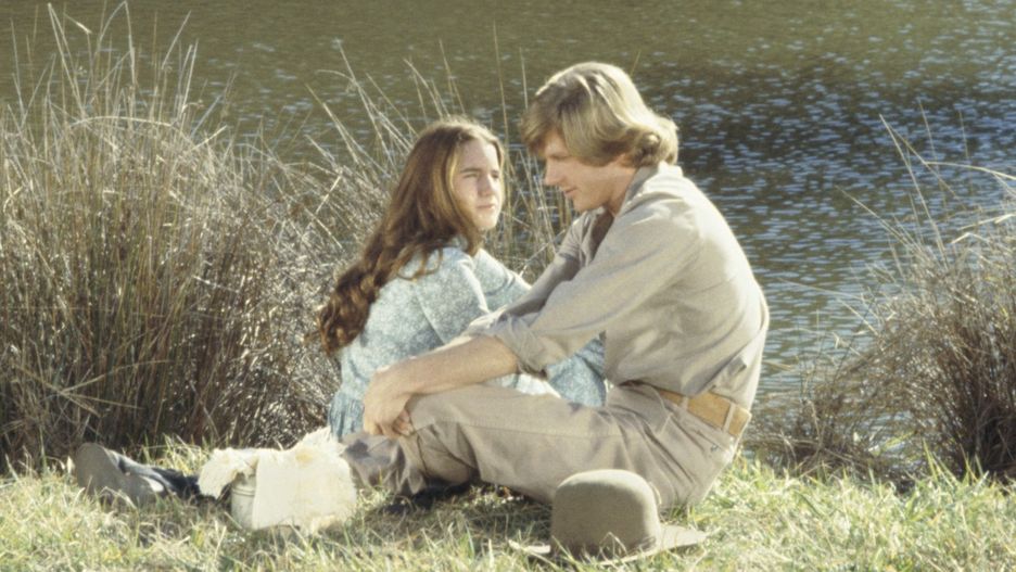 Melissa Gilbert i Dean Butler na planie "Domku na prerii"