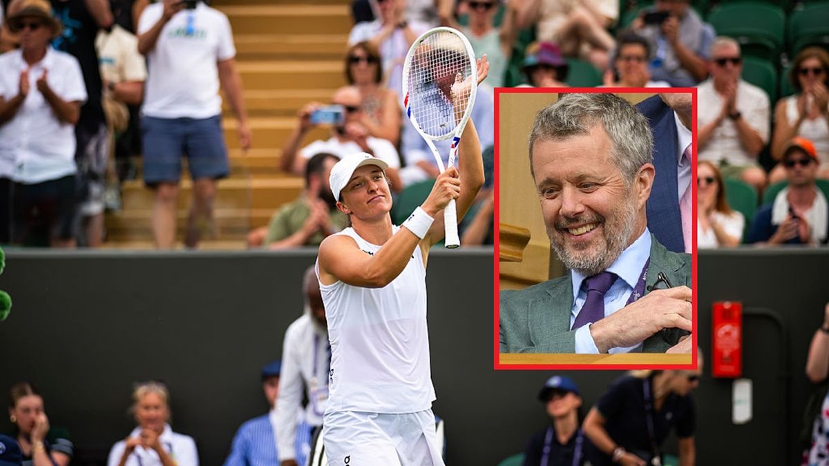  / Ray Tang/Anadolu i Robert Prange for Getty Images / Na zdjęciu: król Danii Fryderyk X oglądał mecz Igi Świątek z Clarą Tauson
