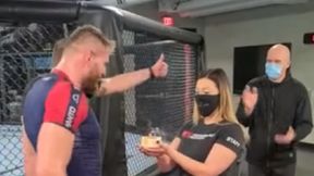 Przedstawiciele UFC zaskoczyli Błachowicza. Odwiedzili go podczas treningu [WIDEO]
