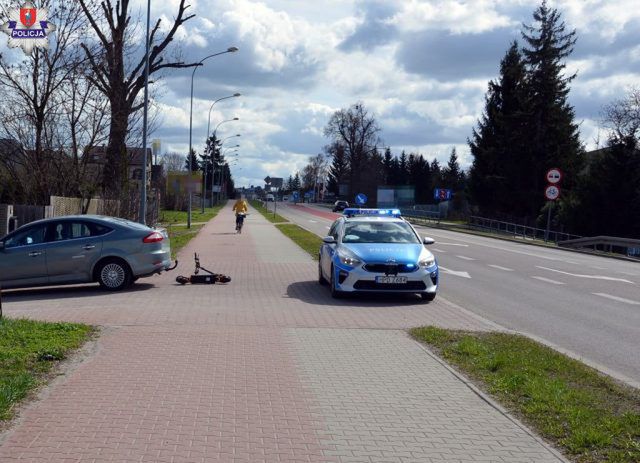 14-latek na hulajnodze potrącony przez samochód w Zamościu. Trafił do szpitala (zdjęcia)