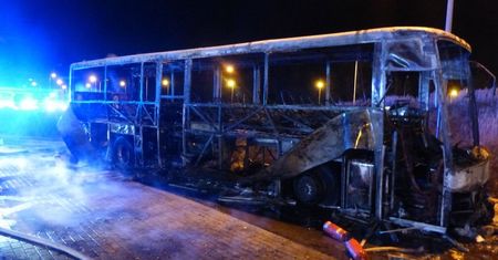 Powrót z wakacji przerwany przez pożar. Autokar przewożący dzieci spłonął na śląsku.