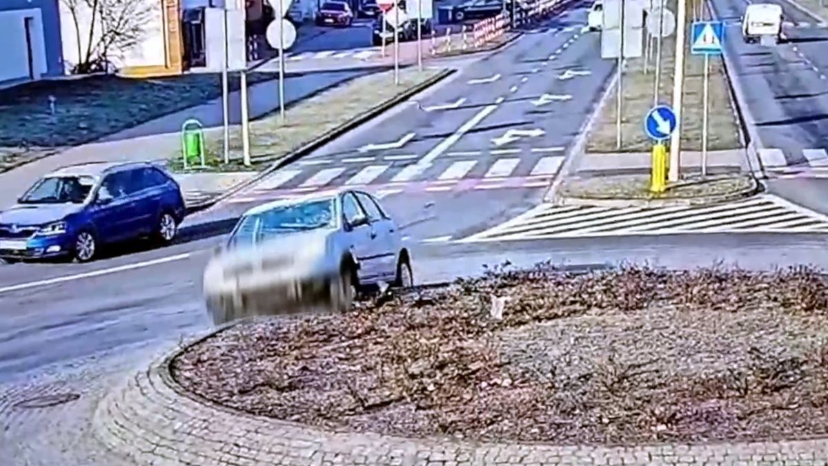 Mężczyzna nie widział, gdzie jedzie