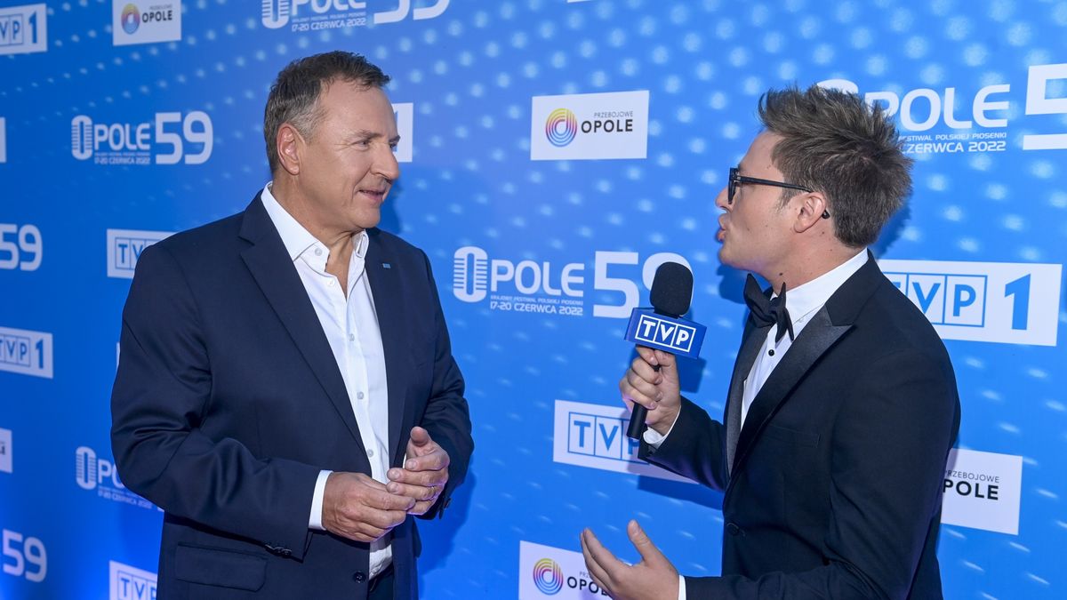 Jacek Kurski w rozmowie z dziennikarzem 