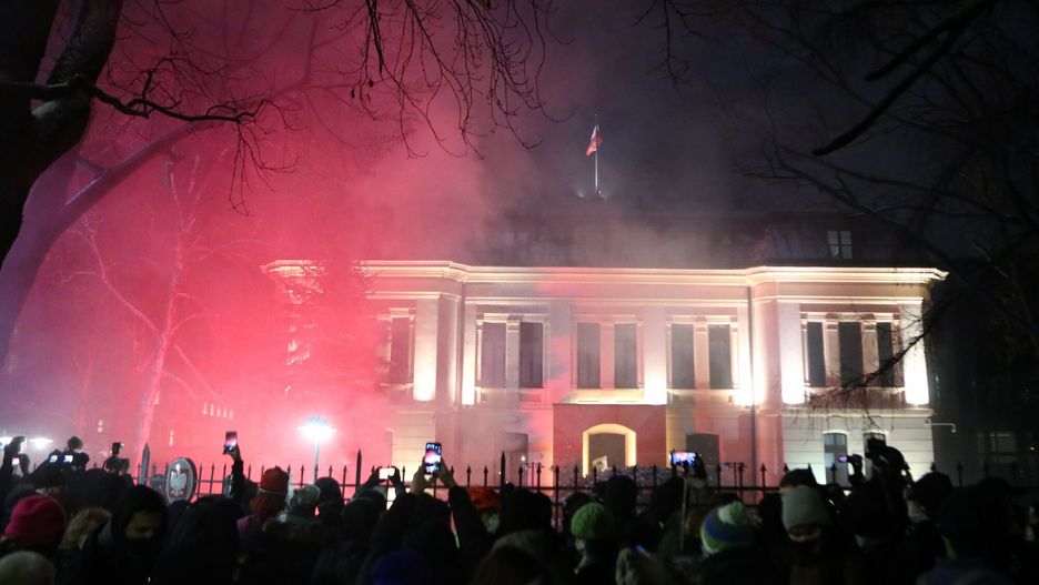 Strajk kobiet. Warszawa. Protest przed Trybunałem Konstytucyjnym