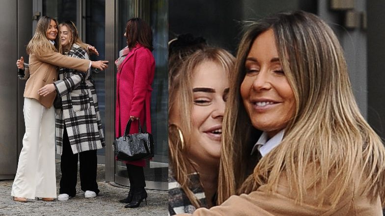 Małgorzata "kopciuszek" Rozenek niemal GUBI BUTA pod siedzibą Dzień Dobry TVN 