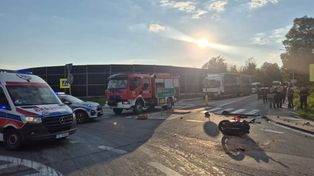 Ożarów: Poważny wypadek. Motocyklistę zabrał śmigłowiec LPR
