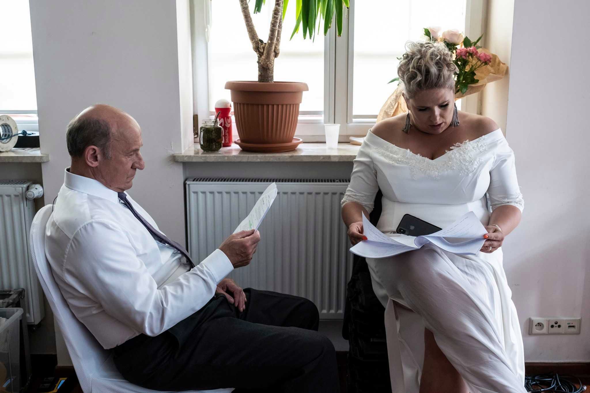 Elżbieta Romanowska w sukni ślubnej
