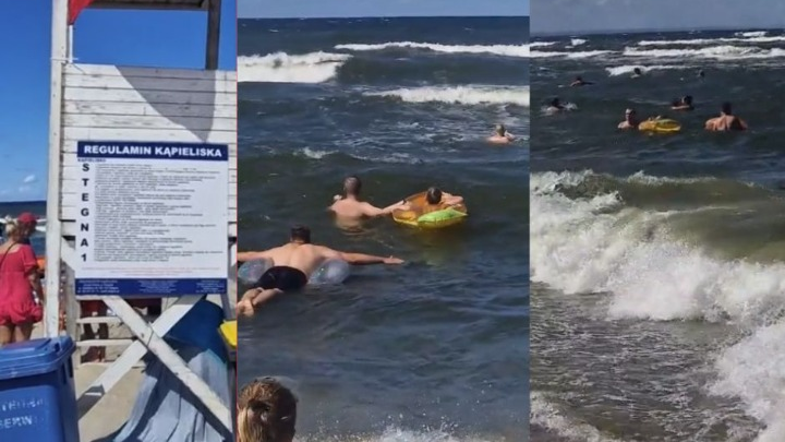 Ignorują czerwoną flagę na plaży. Nie przejmują się też ostrzeżeniami ratownika
