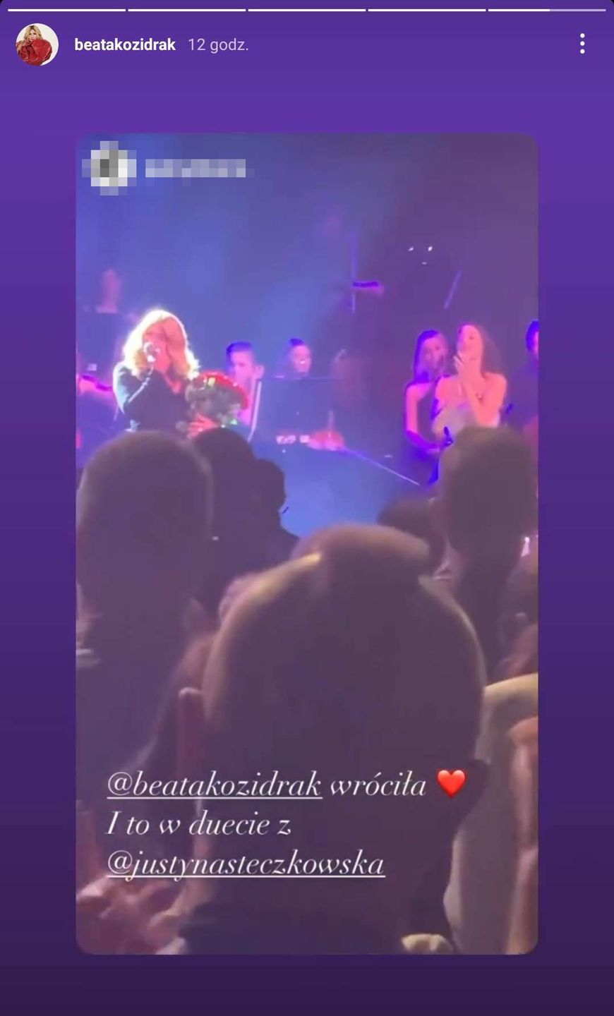 Beata Kozidrak wróciła na scenę u boku Justyny Steczkowskiej 