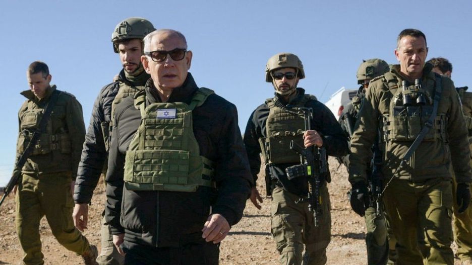 Netanyahu visits the peak of Hermon Mount in Syria
SYRIA - DECEMBER 17: (----EDITORIAL USE ONLY  MANDATORY CREDIT - 'ISRAEL GPO / MAYAN TOAF / HANDOUT' - NO MARKETING NO ADVERTISING CAMPAIGNS - DISTRIBUTED AS A SERVICE TO CLIENTS----) Israeli Prime Minister Benjamin Netanyahu (2nd R) visits the peak of Hermon Mount (Jabal al-Sheikh) on the Syrian side of the border after the fall of the Baath regime in Syria on December 17, 2024. (Photo by Ma'yan Toaf / Israel GPO / Handout/Anadolu via Getty Images)
Anadolu
political, israeli prime minister benjamin netanyahu, hermon mount, on peak of mount hermon, netanyahu