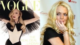 Lindsay Lohan i jej gładkie lico pozdrawiają czytelników z nowej okładki "Vogue'a". Poznalibyście ją?