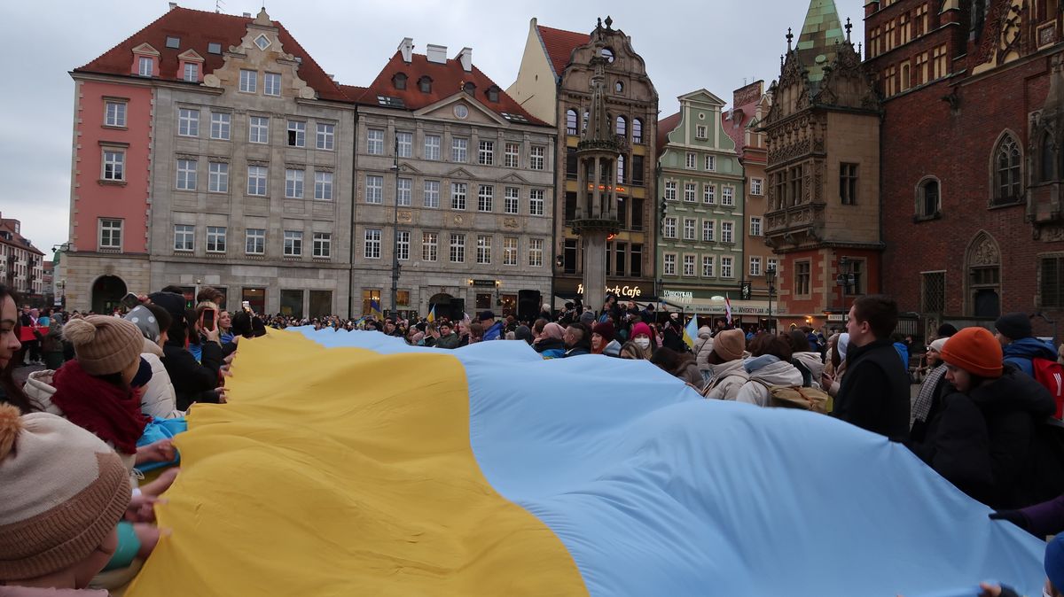 Рік великої війни: у Вроцлаві вийшли на акцію підтримки України