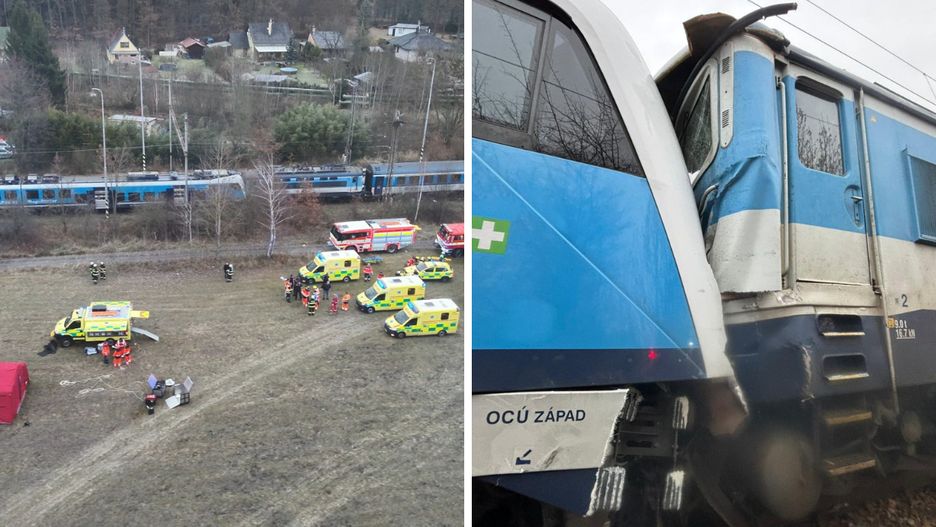 Zderzenie pociągów w Czechach