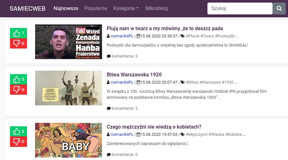 Upadek portalu SamiecWeb. Wykop stracił kolejnego konkurenta