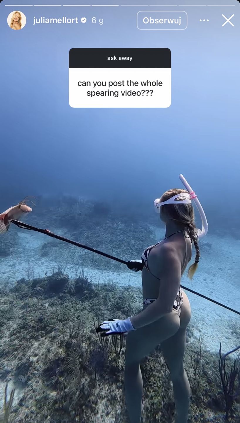 Julia Tychoniewicz nurkuje 