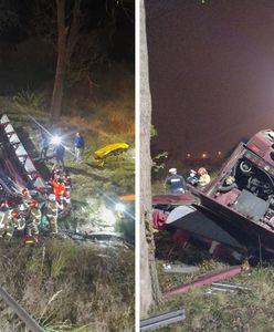 Groźny wypadek na A4. Autokar spadł z wiaduktu