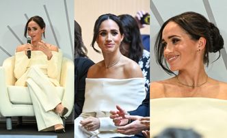 Dostojna Meghan Markle w fikuśnej marynarce za 4,5 tysiąca prawi o zdrowiu psychicznym w Nowym Jorku (ZDJĘCIA)