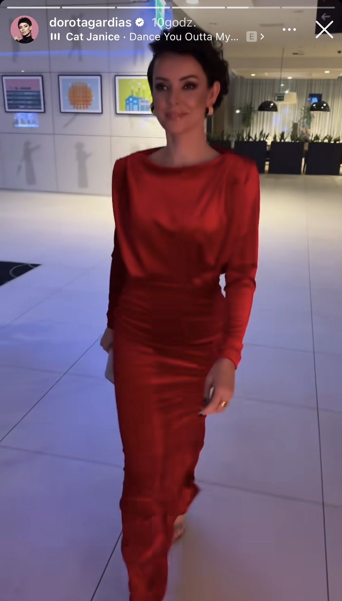 Dorota Gardias w czerwonej sukni