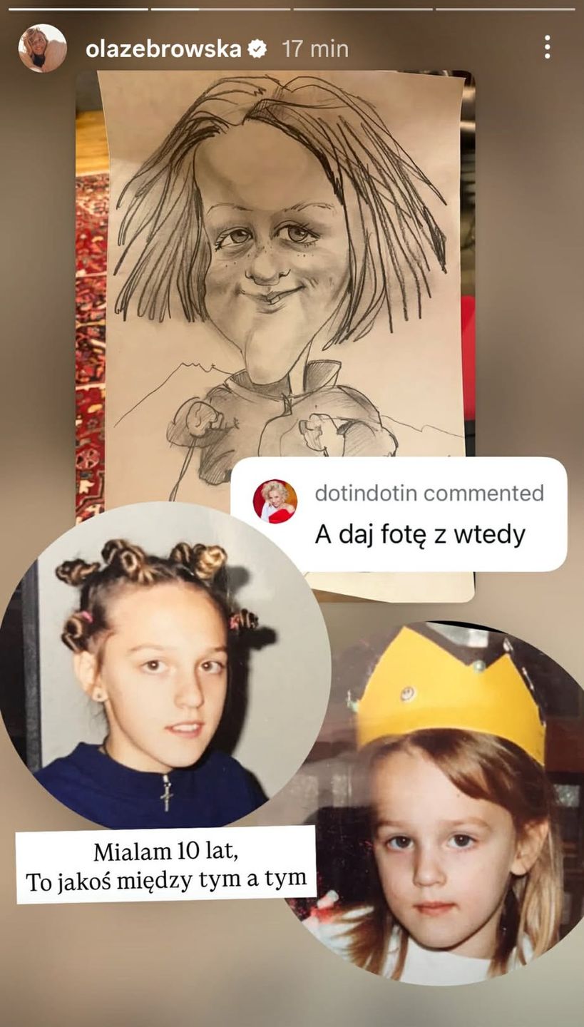 Aleksandra Żebrowska pokazała stare zdjęcia