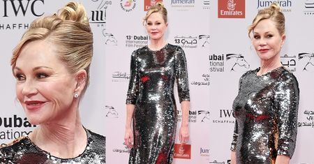 59-letnia Melanie Griffith w cekinowej sukience