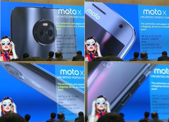 Zdjęcia slajdów z prezentacji Moto X4