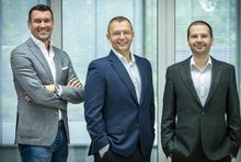 Od lewej: K. Małecki, T. Wybraniec, P. Marcol