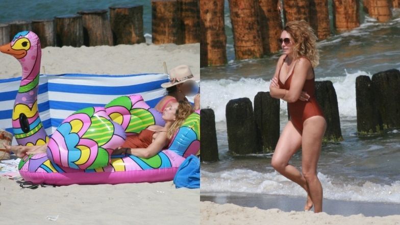 Anna Kalczyńska na plaży w Chałupach