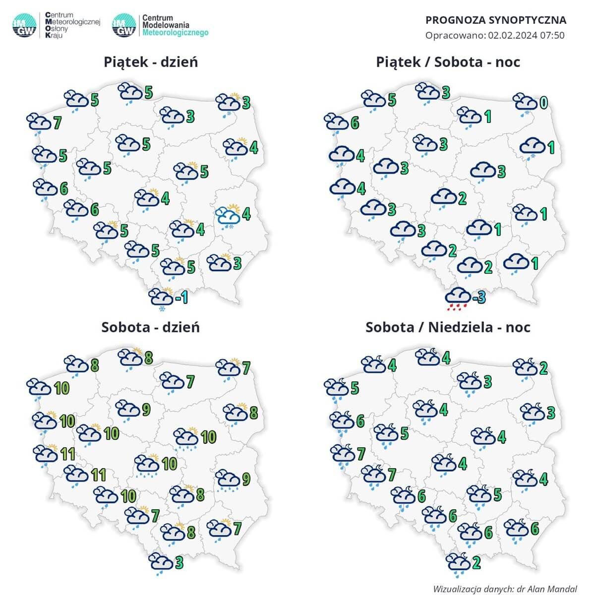 Prognoza synoptyczna 2-4 lutego 2024