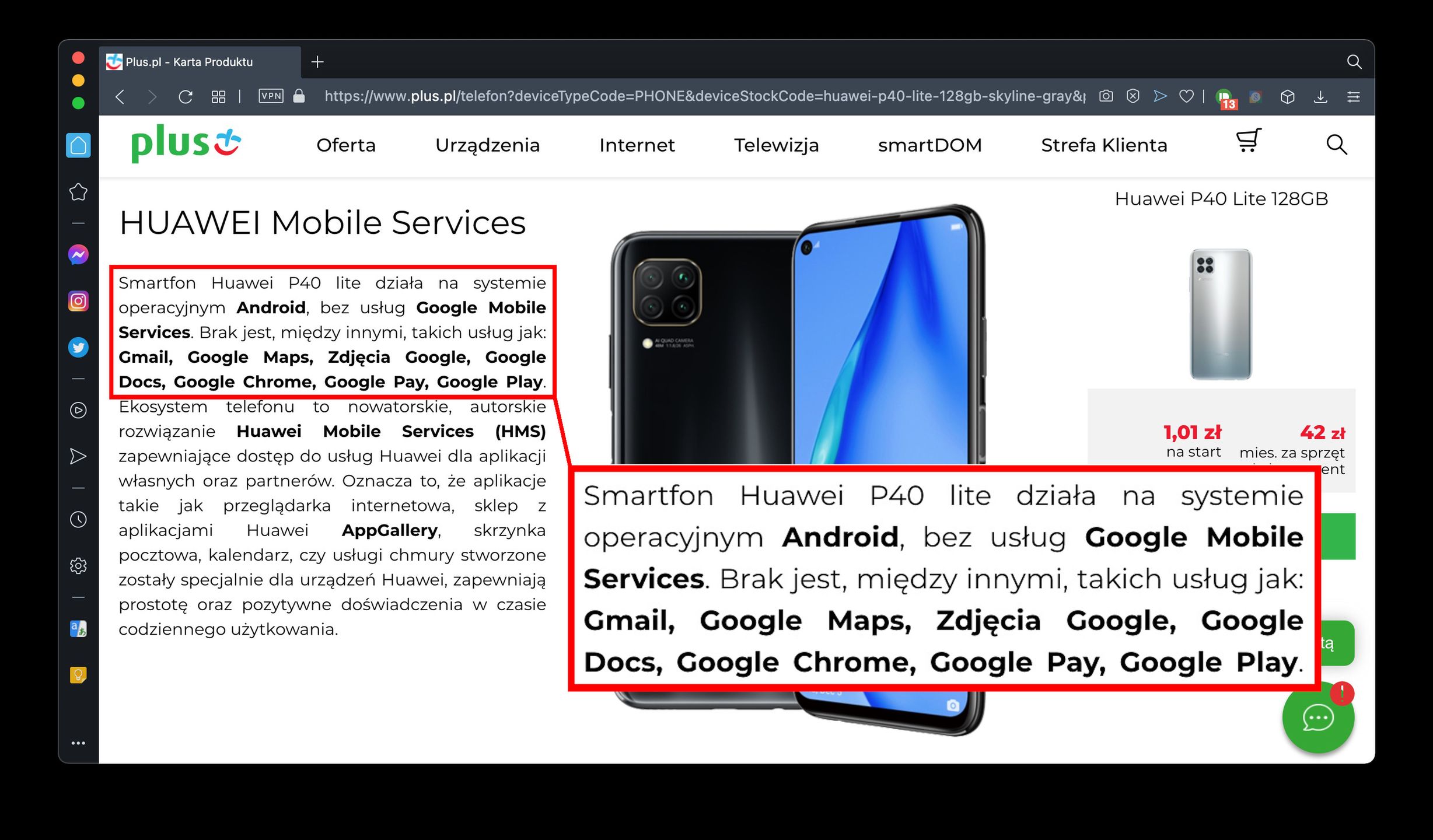 Zamówiła telefon Huaweia w sieci Play. Ma do operatora żal 4