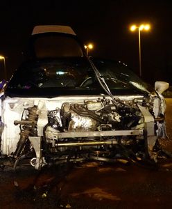 Warszawa. Luksusowe ferrari skasowane na Trasie Siekierkowskiej [ZDJĘCIA]