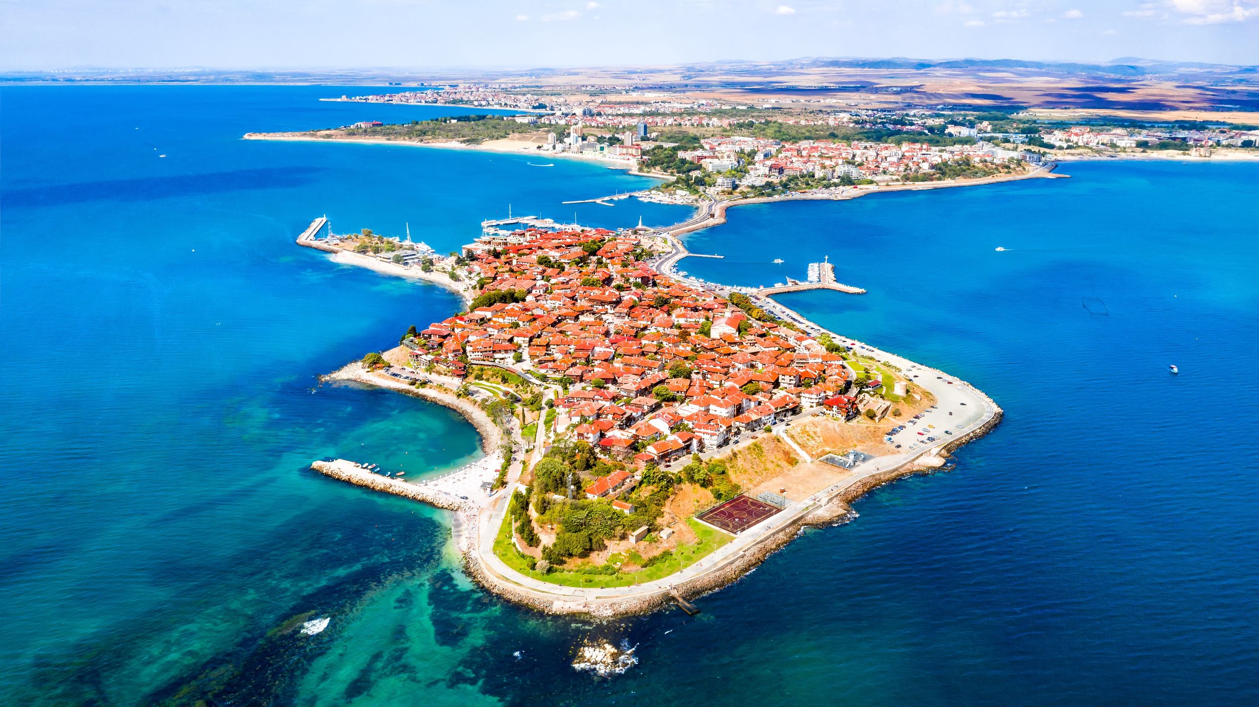 Nessebar z lotu ptaka